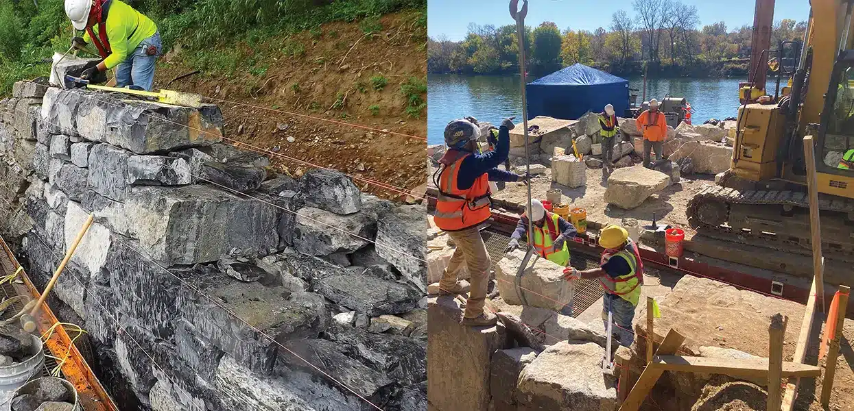 C&O Canal Rehabilitation of Stone Wall and Tow Path at McMahon’s Mill